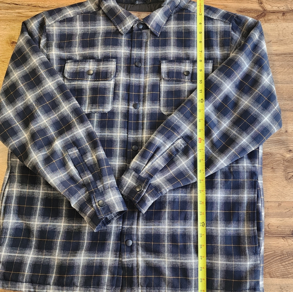 Rugged Elements Utility Jacket Men Size XL Plaid Camping Cotton Blend - Picture 5 of 16